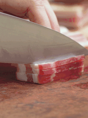 金字淡咸肉切絲。